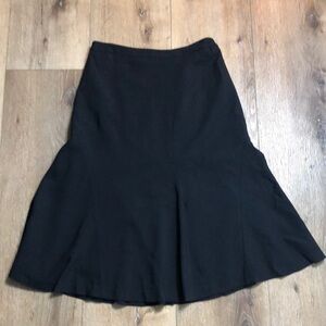 Classiques Entier Black Rayon Blend Flare Skirt 4